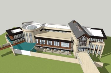 SketchUp Business Model: Modern Multi-Story Commercial Club Design-BIM WORLD