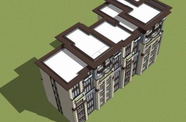 Modern Multi-Story Residential Villa Model in SketchUp-BIM WORLD