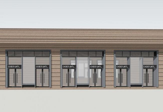 SketchUp Business Model: Modern Multi-Story Commercial Podium Design