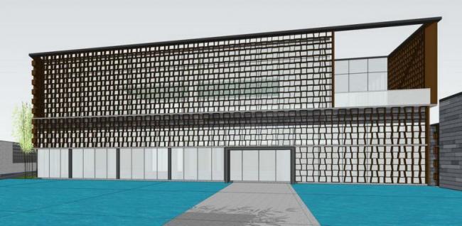 SketchUp Business Model: Multi-Story Clubhouse in New Chinese Style Commercial Architecture