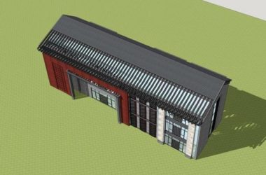 SketchUp Business Model: Multi-Story Commercial Building in Modern Chinese Style-BIM WORLD