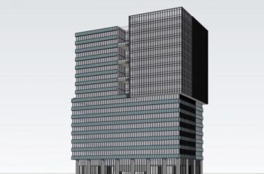 Modern High-Rise Office Building Sketchup Model-BIM WORLD