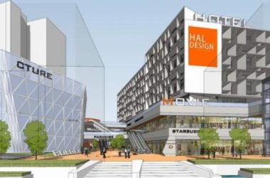 Modern Multi-Story Hotel and Commercial Building Model in SketchUp-BIM WORLD