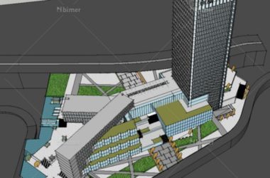 Modern Multi-Story Office Building SketchUp Model-BIM WORLD