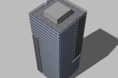 Modern High-Rise Office Building Model in SketchUp-BIM WORLD