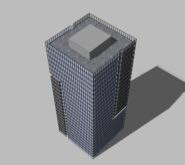 Modern High-Rise Office Building Model in SketchUp