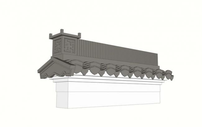 SketchUp Material Model: Huizhou Horsehead Wall Component