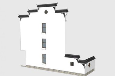 SketchUp Material Model: Huizhou Horsehead Wall Component-BIM WORLD