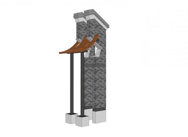 SketchUp Material Model | Huizhou Horsehead Wall SU Component