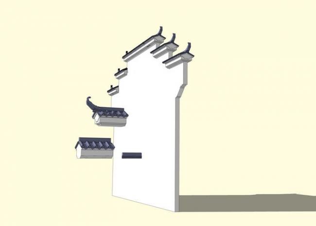 Huizhou Horsehead Wall SketchUp Material and Model Component