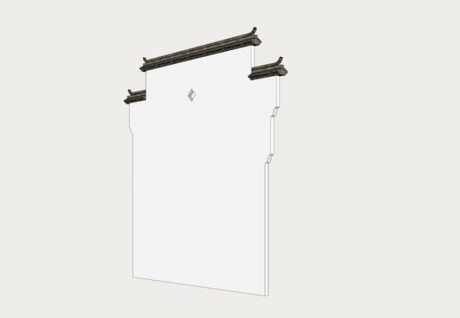 SketchUp Material Model | Huizhou Horsehead Wall SU Component