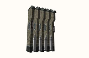 SketchUp Material Model: Huizhou Horsehead Wall Component-BIM WORLD