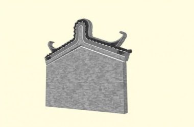 SketchUp Material Model: Huizhou Horsehead Wall Component-BIM WORLD