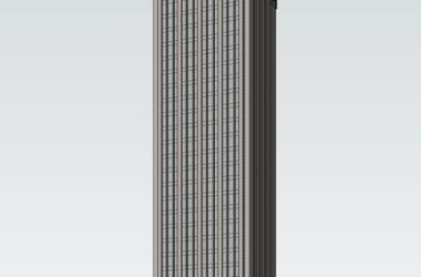 Modern High-Rise Office Building Model in SketchUp-BIM WORLD
