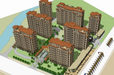 SketchUp Model of a High-Rise Residential Community with Ground-Floor Commercial Space in Spanish Classical Style-BIM WORLD