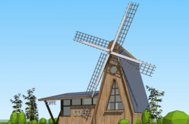 SketchUp Business Model: Neoclassical Coffee Shop Commercial Architecture Design-BIM WORLD