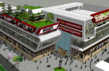SketchUp Business Model: Modern Multi-Story Shopping Mall and Commercial Street Design-BIM WORLD