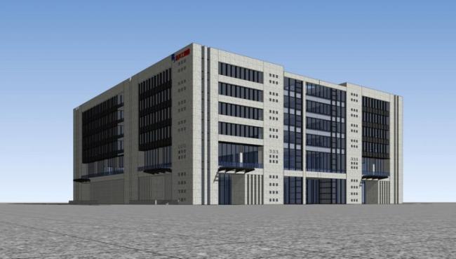 Sketchu Industrial Building: Modern Multi-Story Office with Industrial Design