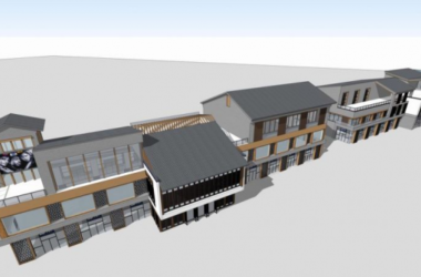 SketchUp Business Model: Multi-Story Commercial Street in Modern Chinese Style-BIM WORLD
