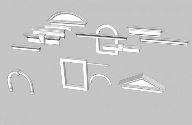 SketchUp Material Model | European Door Frame with Threaded Foot Component