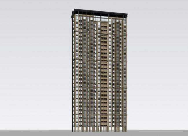 Modern High-Rise Residential Building Model in SketchUp