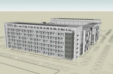 Modern Multi-Story Employee Dormitory Apartment Residential Model in SketchUp-BIM WORLD