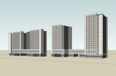 Modern High-Rise Office Building Model in SketchUp-BIM WORLD