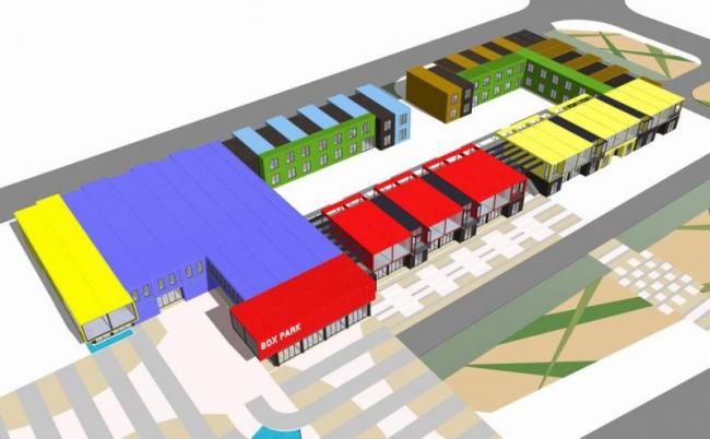 Modern Container Office Design | SketchUp Model Preview