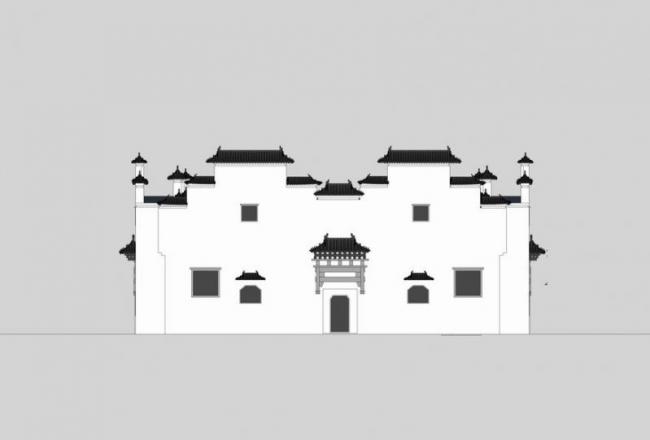 SketchUp Residential Design | Multi-Story Chinese-Style Courtyard Home