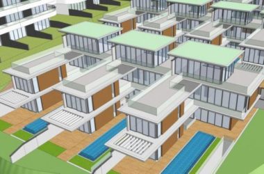 Modern High-Rise Coastal Villa Hotel 3D Model in SketchUp-BIM WORLD