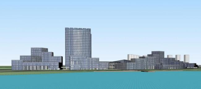 Modern High-Rise Office Model for Industrial, Software, and Technology Parks in SketchUp