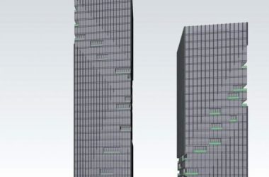 Modern High-Rise Office Building Model in SketchUp-BIM WORLD