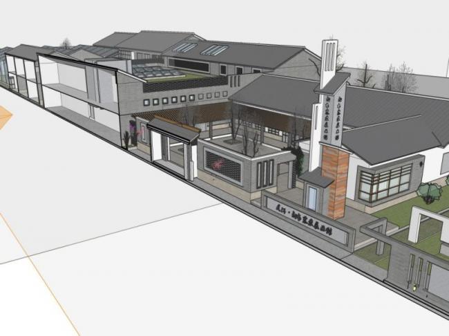 SketchUp Residential Models: Multi-Story Rural Homes in Traditional Chinese Style