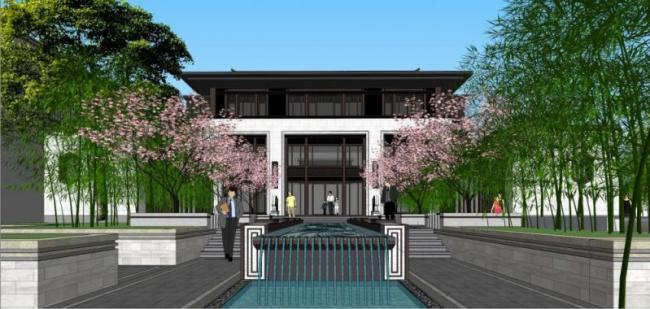 SketchUp Residential Model: Su-Style Chinese Courtyard Design