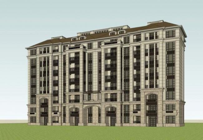 SketchUp Residential Models: Mid-to-High Rise Buildings in French and Classical Styles