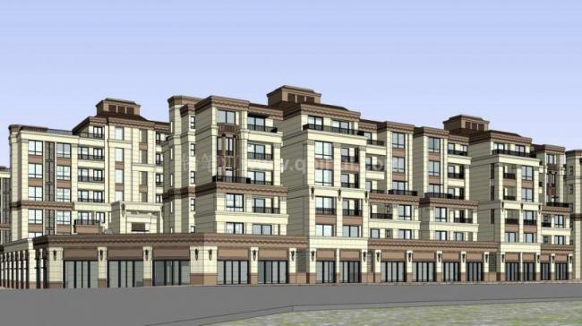 SketchUp Residential Model: Multi-Story French Classical Style Home