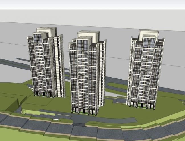 Modern High-Rise Residential Buildings in SketchUp: Contemporary Design Models