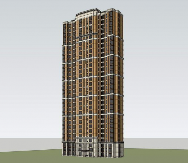 SketchUp Residential Models: High-Rise Neoclassical Apartment Buildings