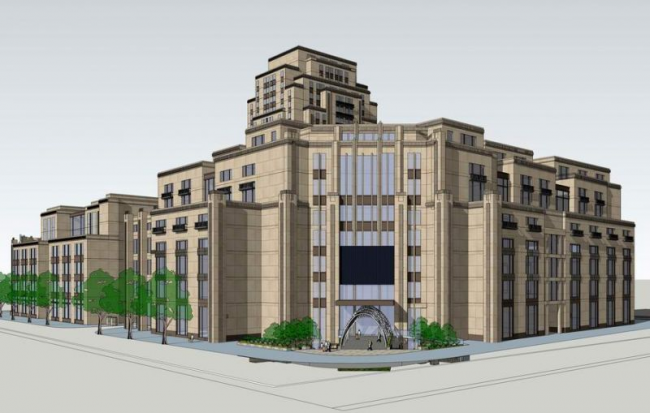 Neoclassical Multi-Story High-Rise Office Building SketchUp Model