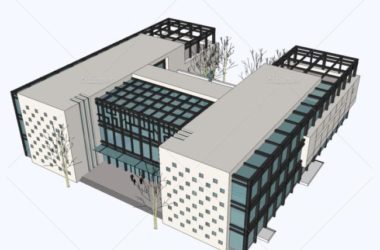 SketchUp Cultural Models: Multi-Story Archives, Libraries, Museums in New Chinese Architectural Style-BIM WORLD