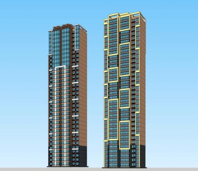 Modern Super High-Rise Residential Building | SketchUp Architectural Model