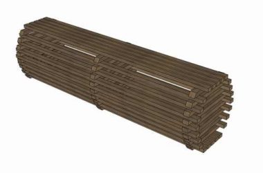 SketchUp Material Model: Outdoor Wooden Leisure Chair Component-BIM WORLD