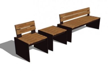 SketchUp Material Model: Park Chair Component and Texture-BIM WORLD