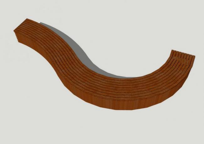 Square Chair Material Component for SketchUp Model