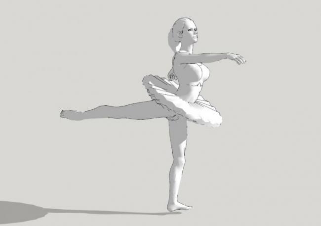 SketchUp Material Model: Ancient Roman Sculpture Component