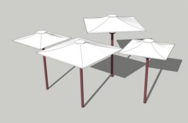 SketchUp Material Model: Umbrella Sculpture Component-BIM WORLD