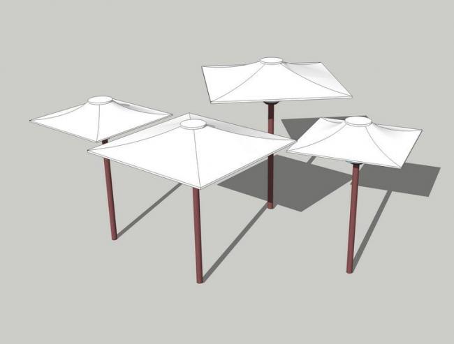 SketchUp Material Model: Umbrella Sculpture Component