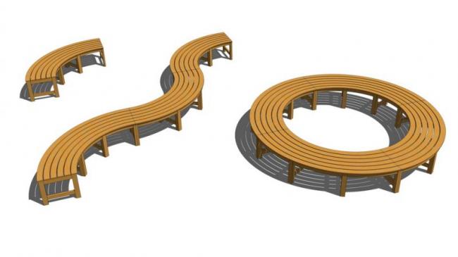SketchUp Material Model: Outdoor Seating Component for SU
