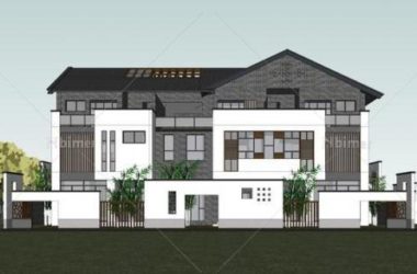 SketchUp Residential Design | Multi-Story Stacked Villa with Traditional Chinese Antique Style-BIM WORLD