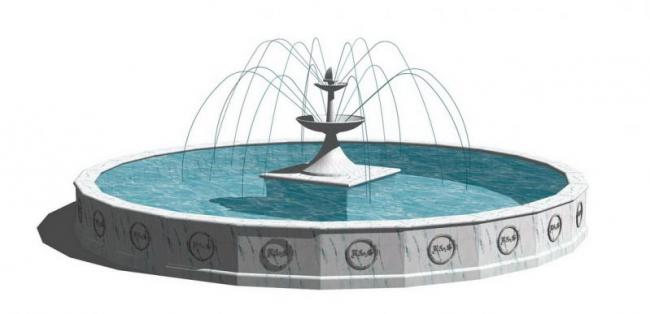 SketchUp Material Model: European Water Fountain Component